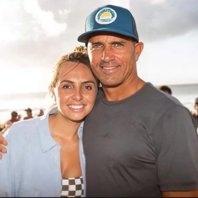 Kelly Slater together with his daughter Taylor Slater.